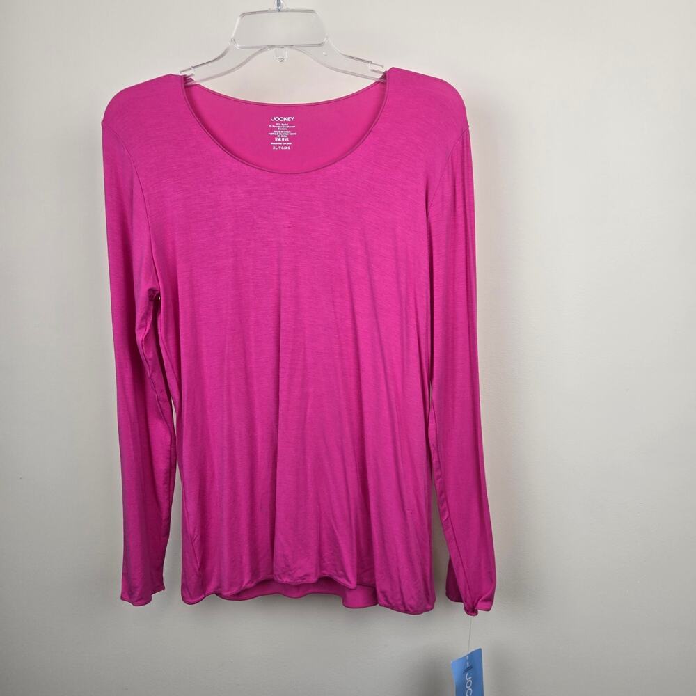 Jockey Classics Long Sleeve Top XL Pink NWT